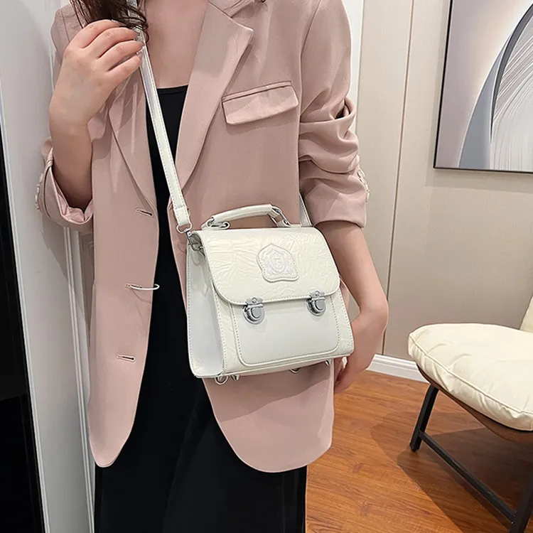 OTA PU Chain Bag Handbag Shoulder Bag Backpack Regular Unisex Silver/Black/White/Pink-10