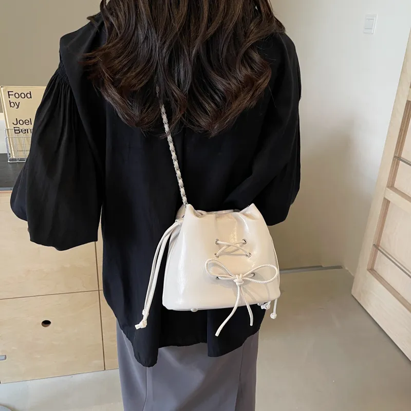 OTA PU Shoulder Bag, Crossbody Bag Women's Ecru/Silver/Black/Red-5
