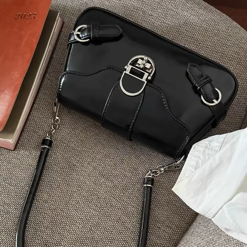 OTA PU Shoulder Bag Women's Black-5