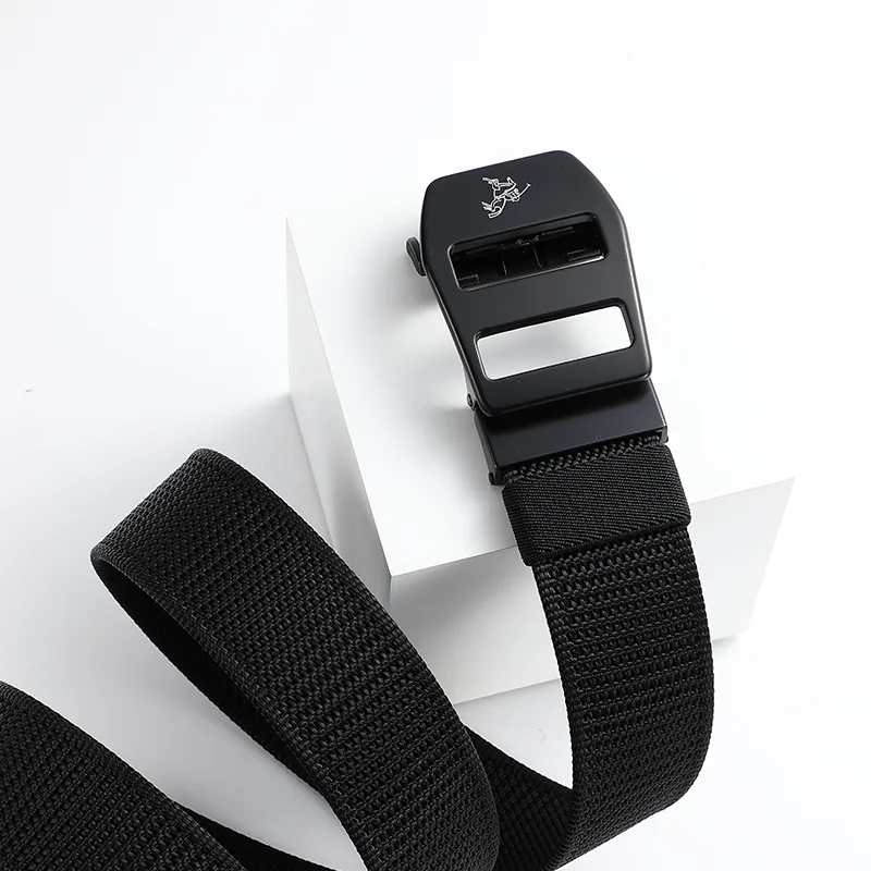 POLOMEISDO Nylon Braid Automatic Buckle Belt Unisex Width 3.8cm-4