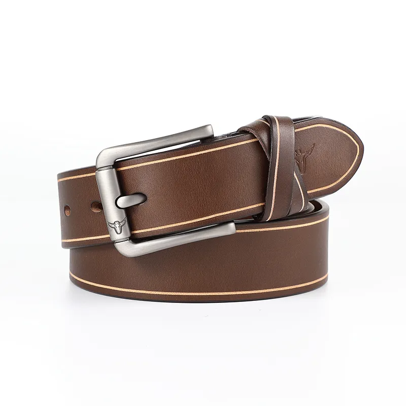 POLOMEISDO Cow Leather Belts Men's Width 3.8cm-2