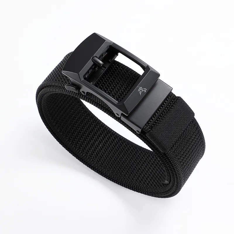 POLOMEISDO Nylon Braid Automatic Buckle Belt Unisex Width  3.8cm-1