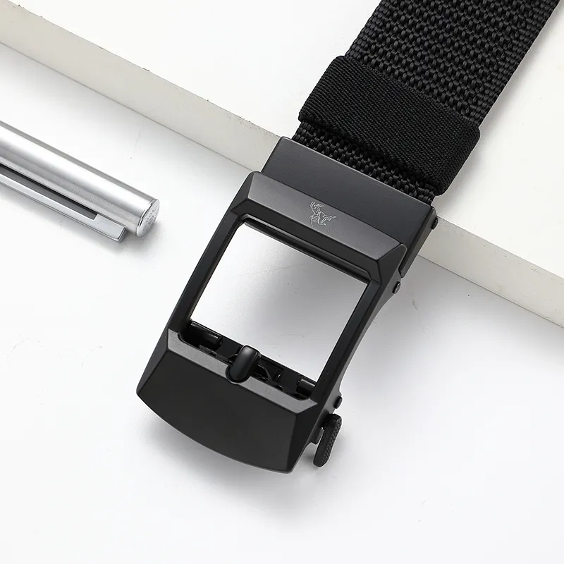 POLOMEISDO Nylon Braid Automatic Buckle Belt Unisex Width  3.8cm-5