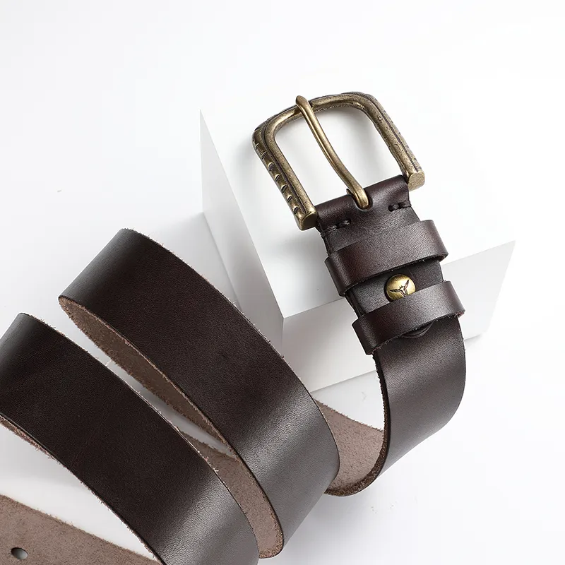 POLOMEISDO Top Grain Cow Leather Belts Men's Width 3.8cm-4