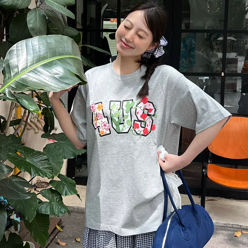 FORUYES T Shirts Women's Gray-2