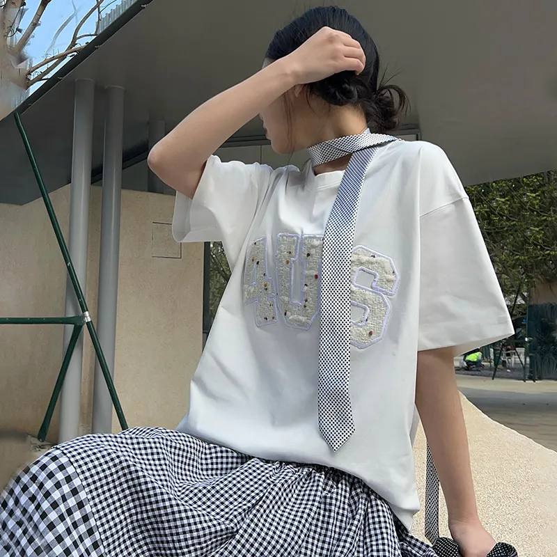 FORUYES T Shirts Women's White-3