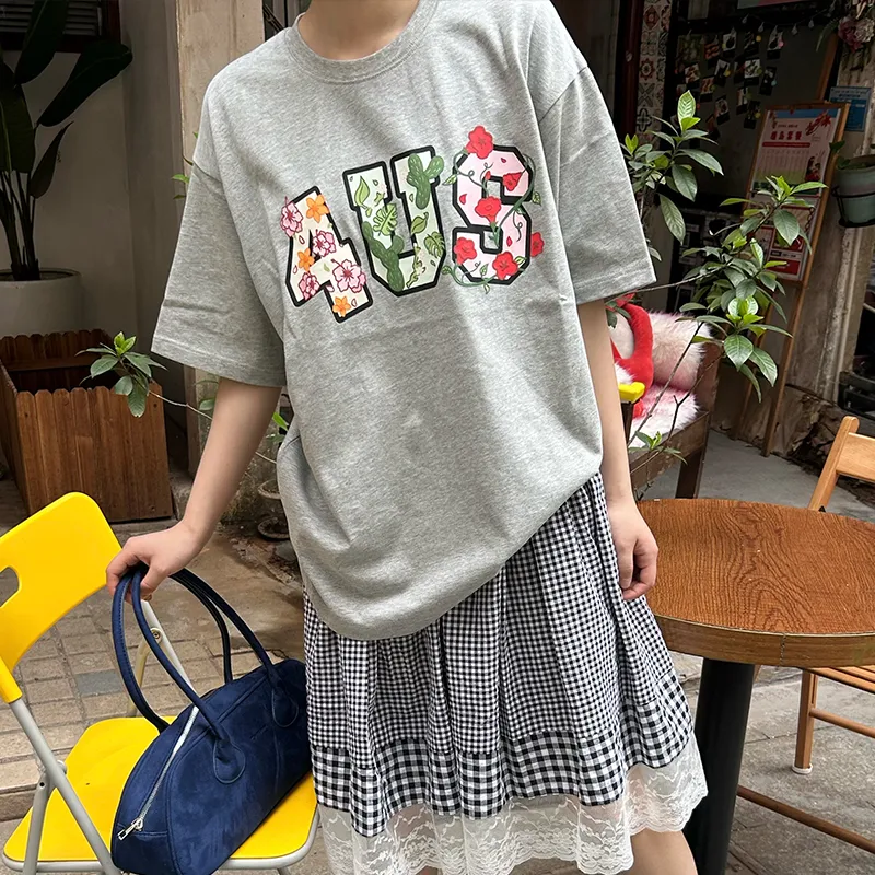 FORUYES T Shirts Women's Gray-3