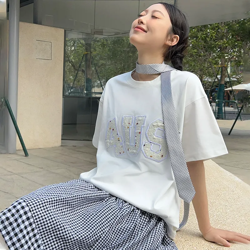 FORUYES T Shirts Women's White-2