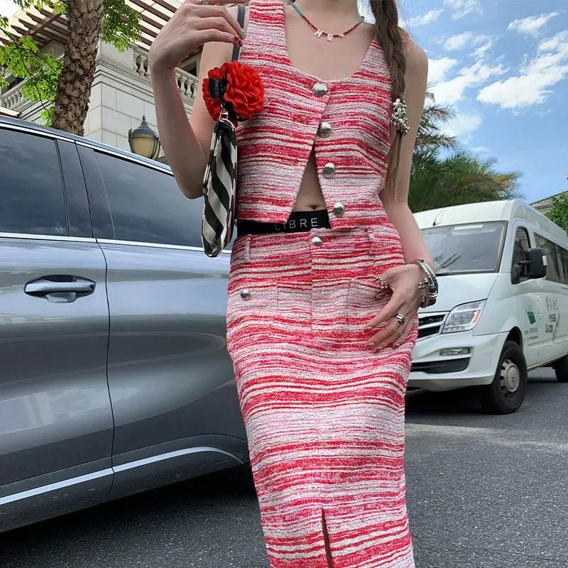 Alexia Sandra Casual Long Skirts Women's Red-2