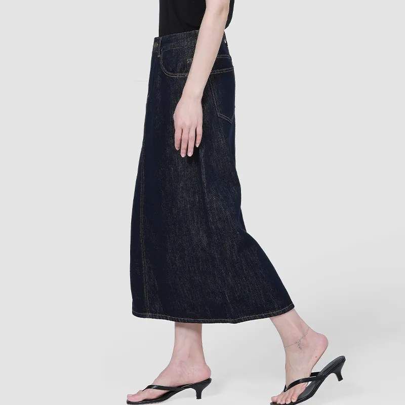 PATIT BARI Denim Long Skirts Women's Indigo-4