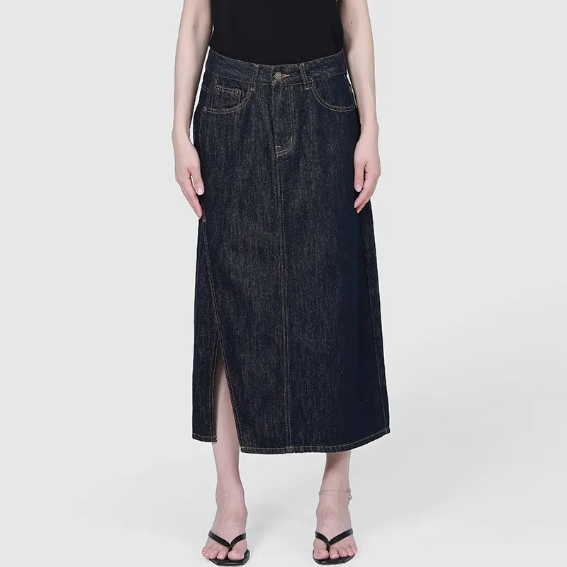 PATIT BARI Denim Long Skirts Women's Indigo-2