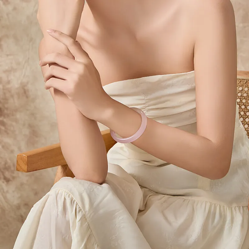 Kowloonko Glass Cat Eye Bangles Women's-5