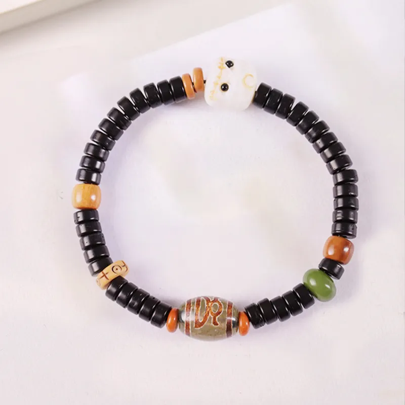 Kowloonko Coconut Shell Beads Bracelets Unisex-2