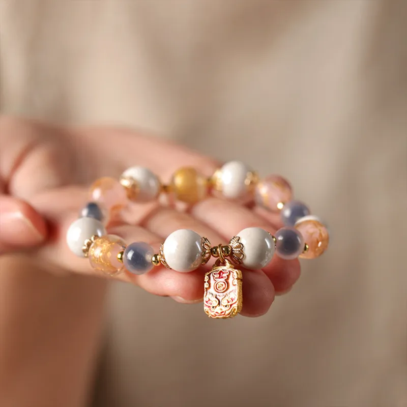 Kowloonko Colored Glaze Bracelets Unisex-4