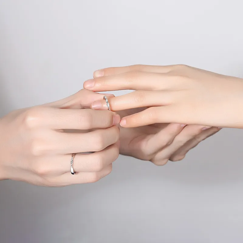 Kowloonko Niche Fashion With Premium Feel Adjustable Opening Ring Unisex-3