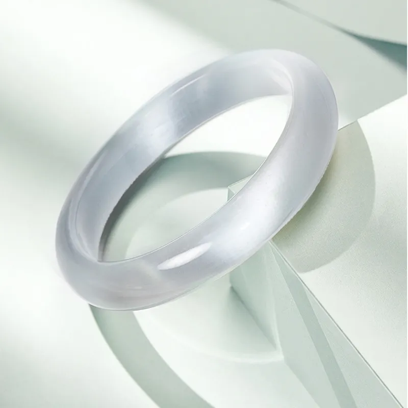 Kowloonko Glass Cat Eye Jade Bangles Women's-2