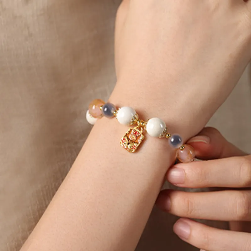 Kowloonko Colored Glaze Bracelets Unisex-5