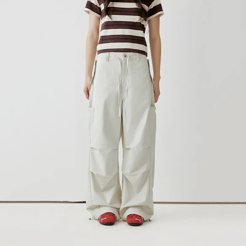 PSO Brand Casual Pants Women's Light Sand Apricot-4