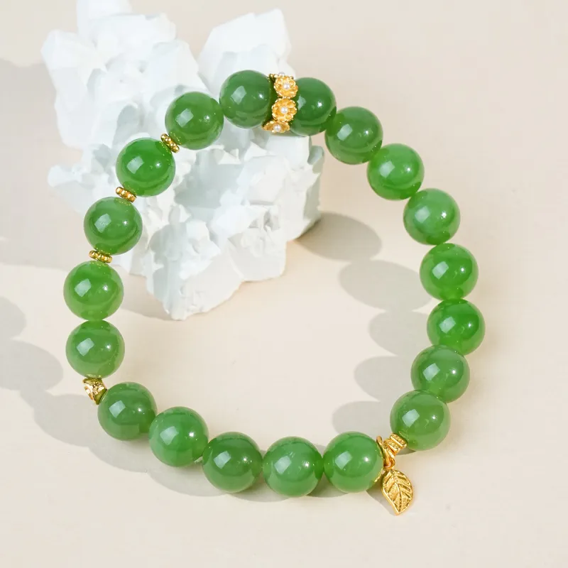 CUIYOUSHIJIA Hetian Jade Bracelets Jasper Women's-4