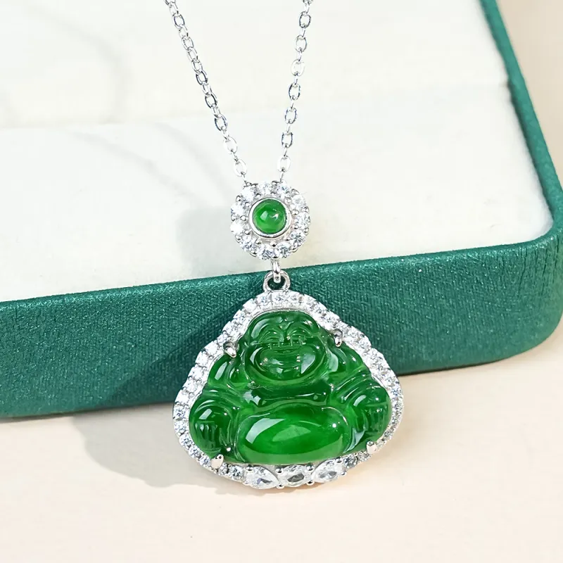 CUIYOUSHIJIA Ice Glutinous Jadeite Pendants Unisex-3