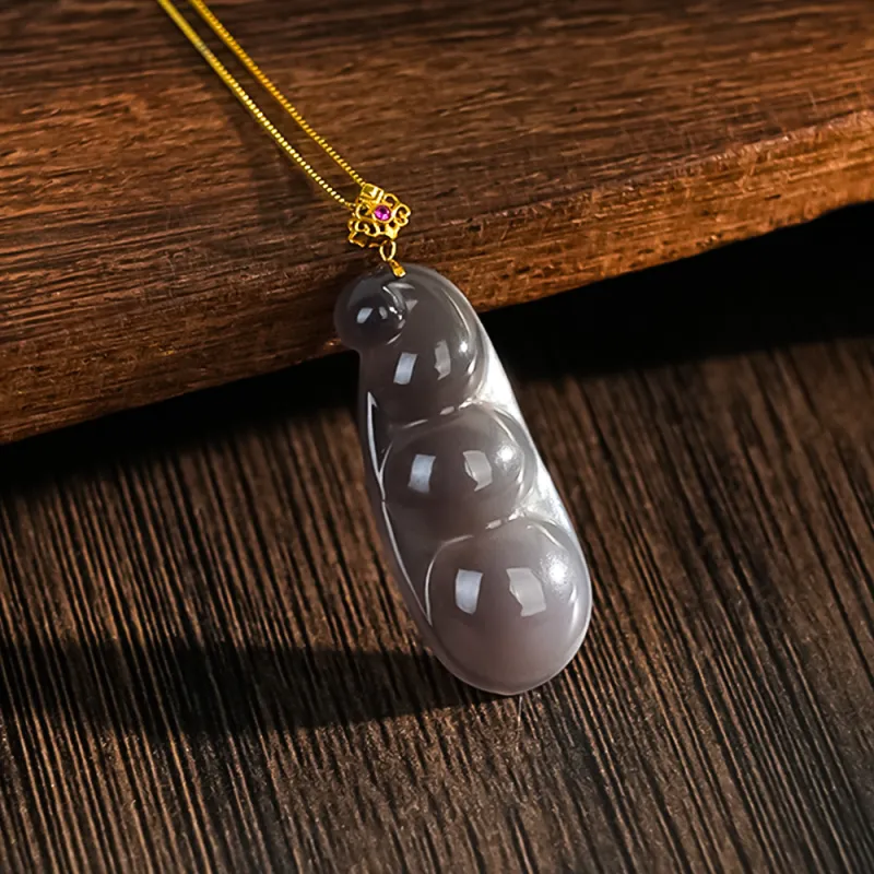 CUIYOUSHIJIA Hetian Jade Pendants Smoky Purple Unisex-6