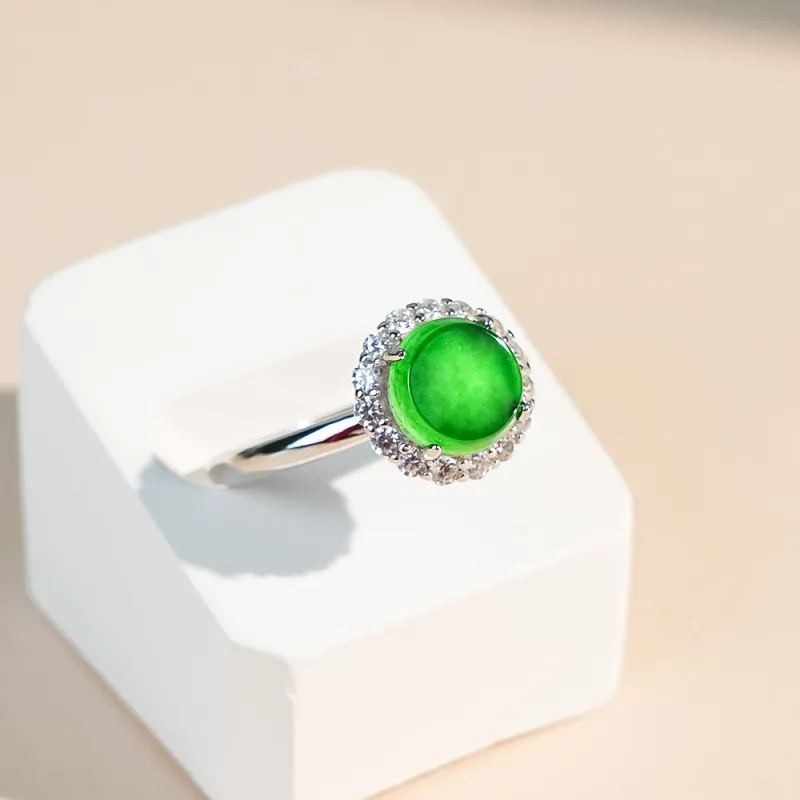 CUIYOUSHIJIA Ice Type Jadeite Rings Women's-2