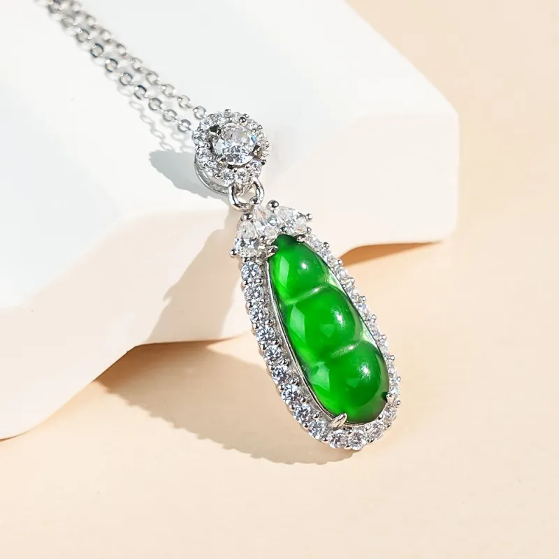 CUIYOUSHIJIA Ice Glutinous Jadeite Pendants Unisex-1