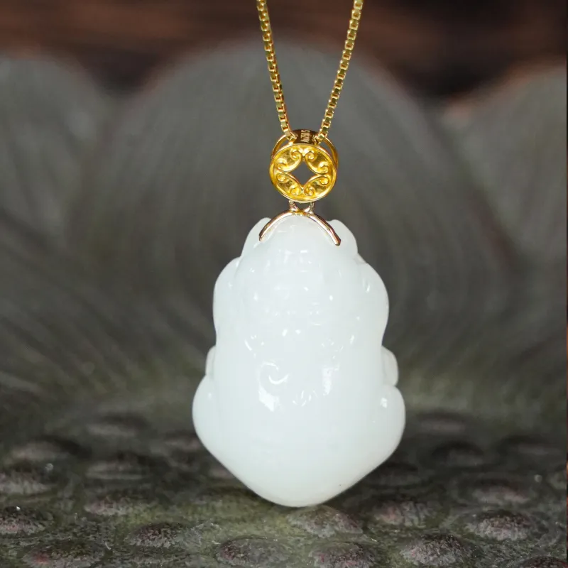 CUIYOUSHIJIA Hetian Jade Pendants White Jade Women's-1