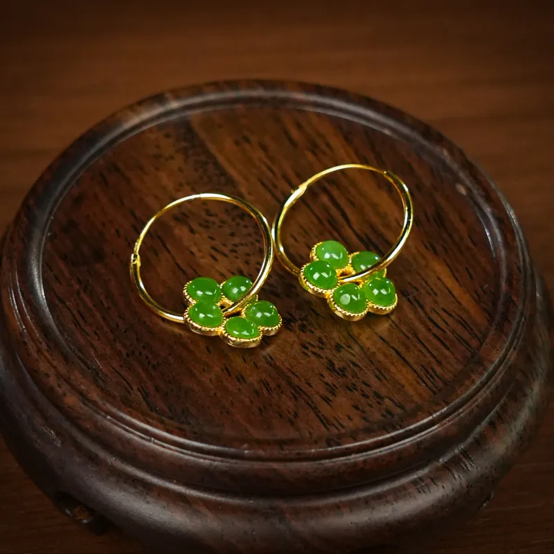 CUIYOUSHIJIA Earrings Jasper Women's-4