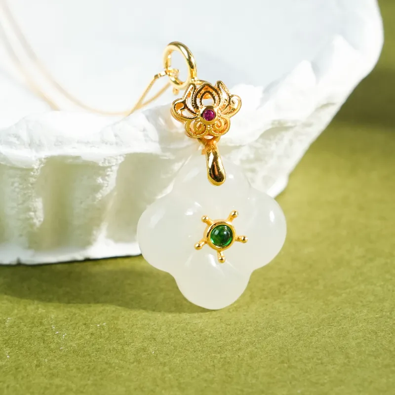 CUIYOUSHIJIA Hetian Jade Pendants White Jade Women's-1