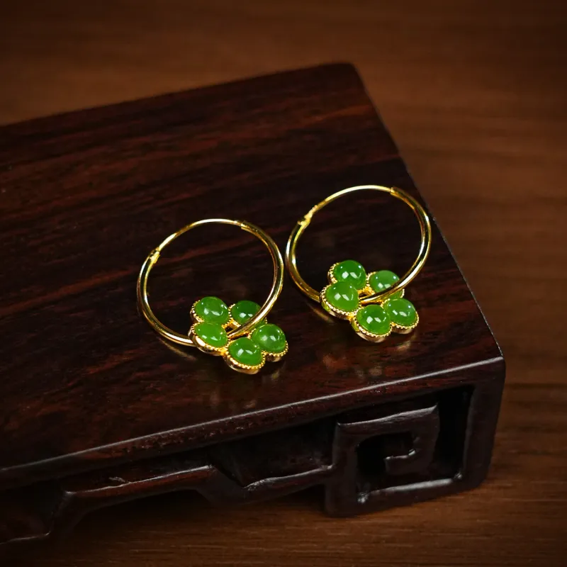 CUIYOUSHIJIA Earrings Jasper Women's-1