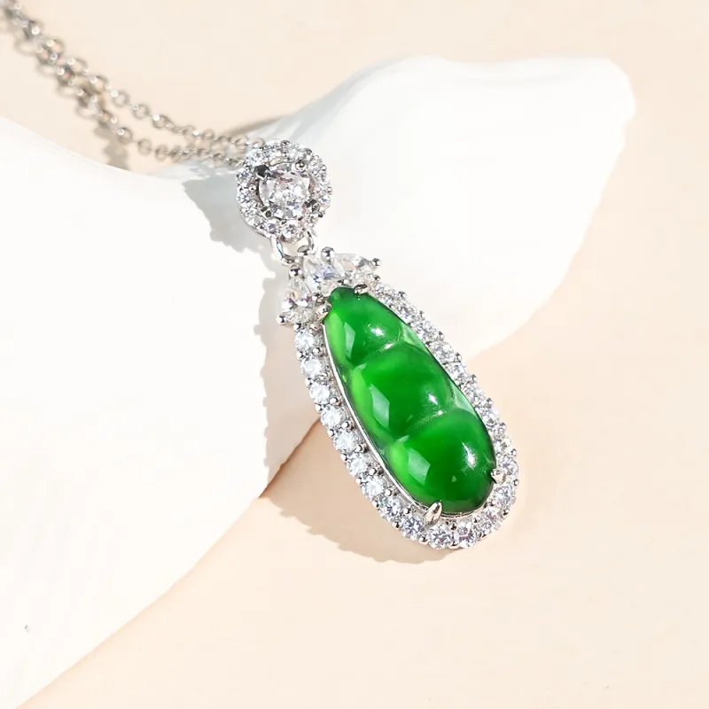 CUIYOUSHIJIA Ice Glutinous Jadeite Pendants Unisex-3