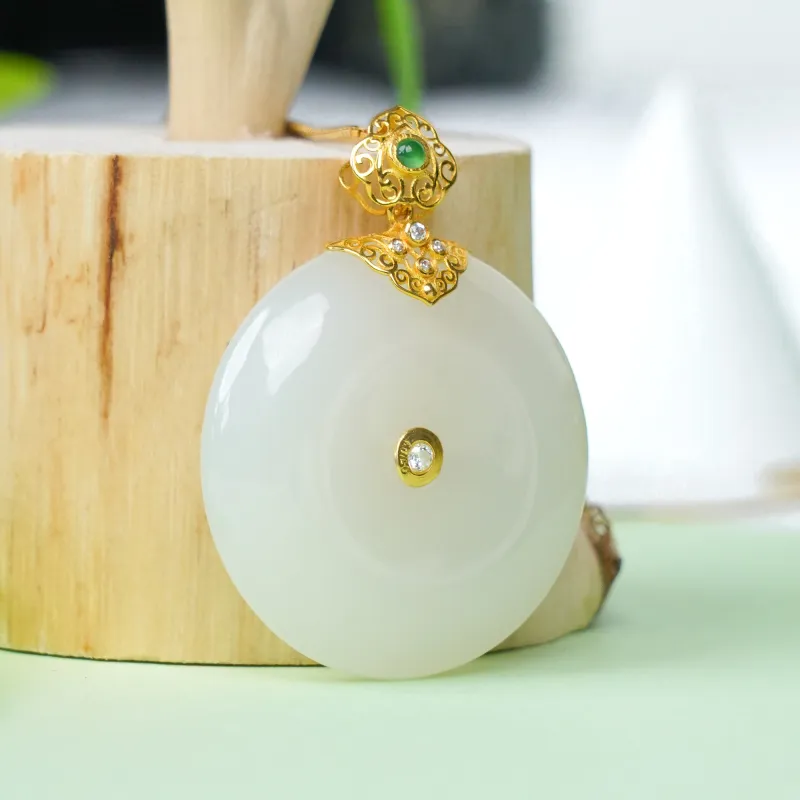 CUIYOUSHIJIA Hetian Jade Pendants White Jade Women's-1