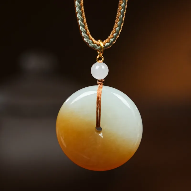 CUIYOUSHIJIA Hetian Jade Pendants Sugar Jade Unisex-4