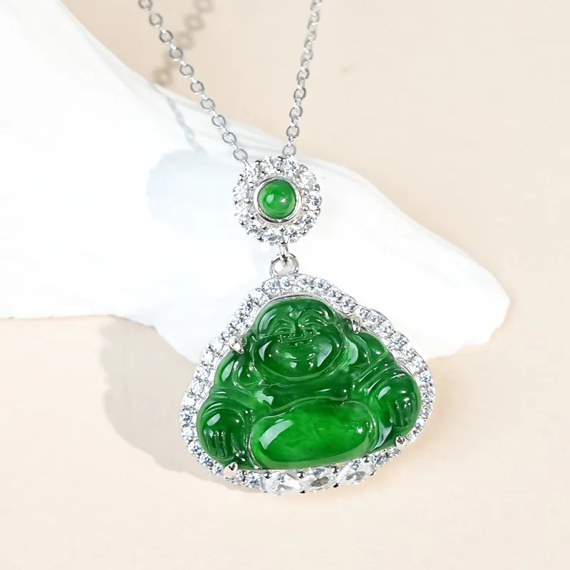 CUIYOUSHIJIA Ice Glutinous Jadeite Pendants Unisex-5