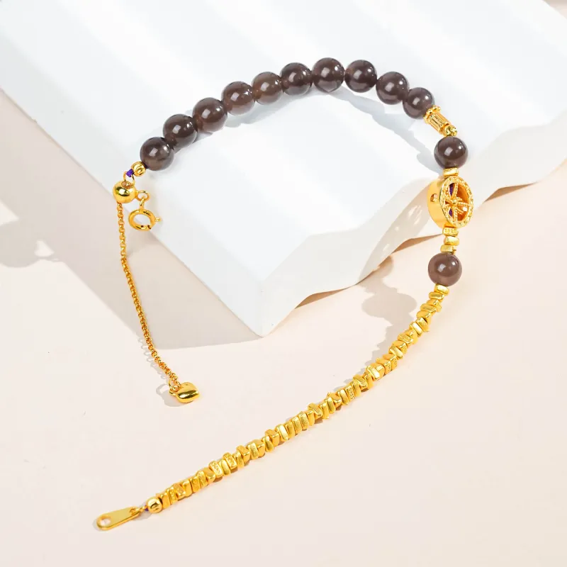 CUIYOUSHIJIA Hetian Jade Bracelets Smoky Purple Women's-3