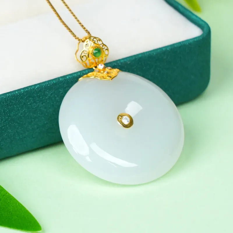 CUIYOUSHIJIA Hetian Jade Pendants White Jade Women's-2