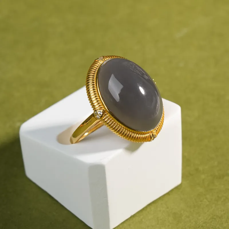 CUIYOUSHIJIA Hetian Jade Rings Smoky Purple Women's-5