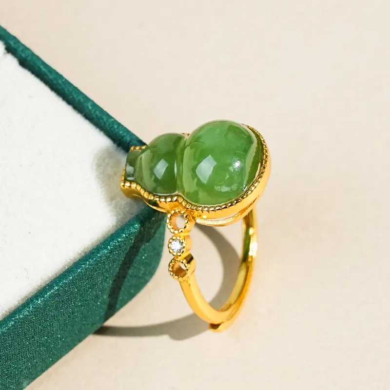 CUIYOUSHIJIA Hetian Jade Rings Jasper Women's-1