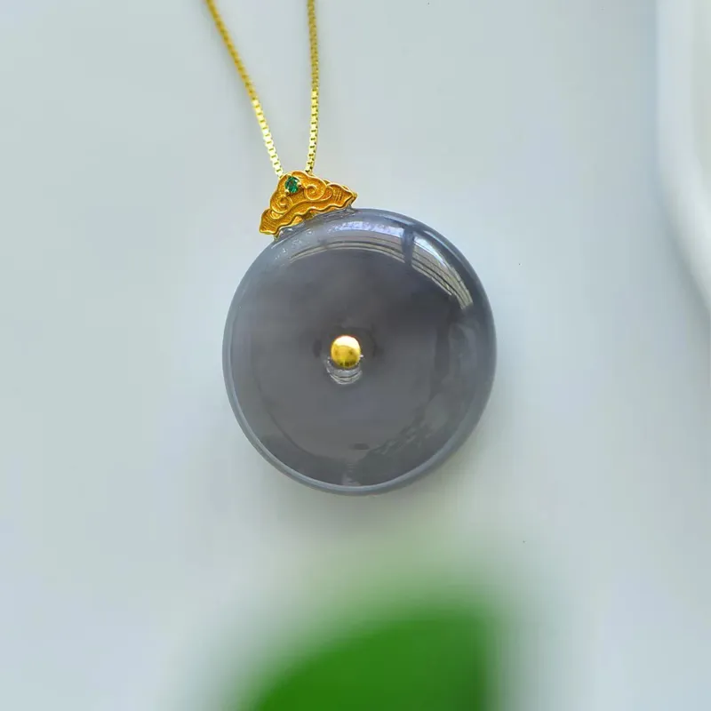 CUIYOUSHIJIA Hetian Jade Pendants Smoky Purple Women's-2