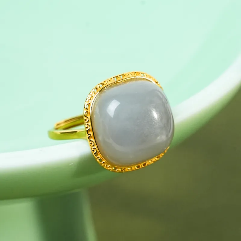 CUIYOUSHIJIA Hetian Jade Rings Smoky Purple Women's-4