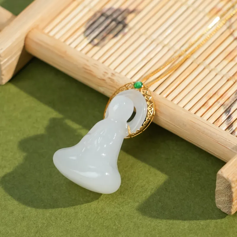 CUIYOUSHIJIA Hetian Jade Pendants White Jade Unisex-5