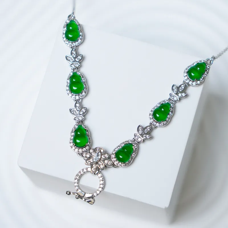 CUIYOUSHIJIA Ice Type Jadeite Necklace[with Certificate] Women's-1
