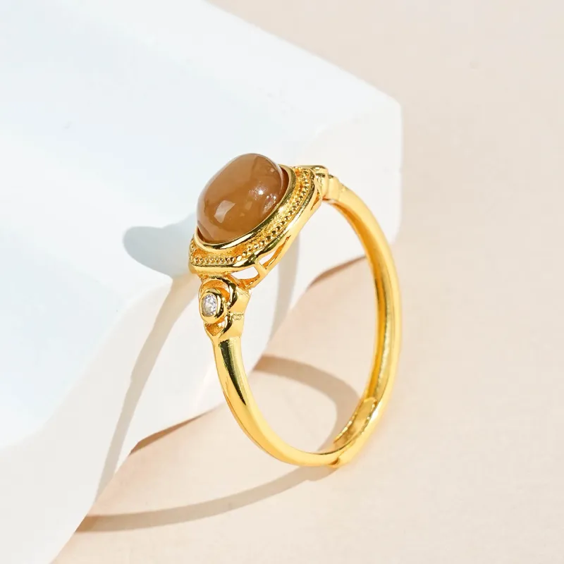 CUIYOUSHIJIA Hetian Jade Rings Sugar Jade Women's-1