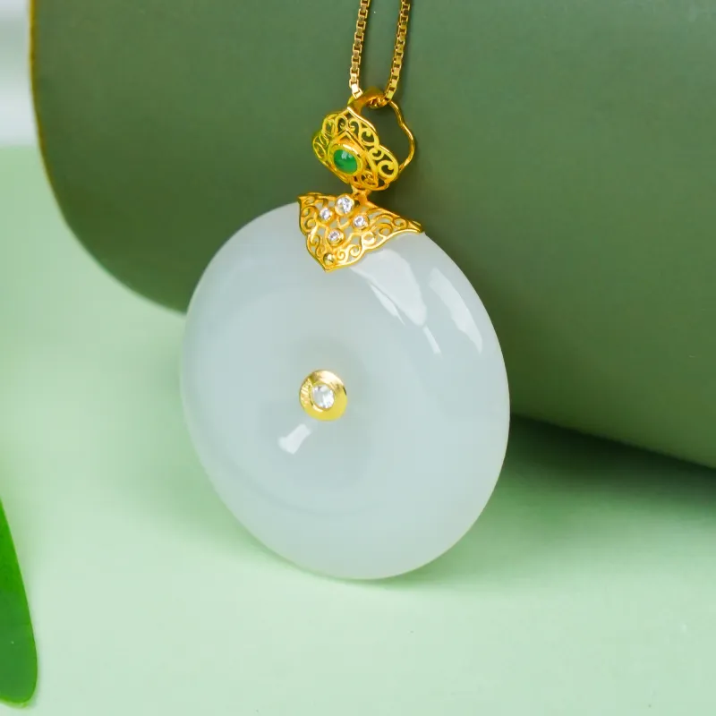 CUIYOUSHIJIA Hetian Jade Pendants White Jade Women's-4