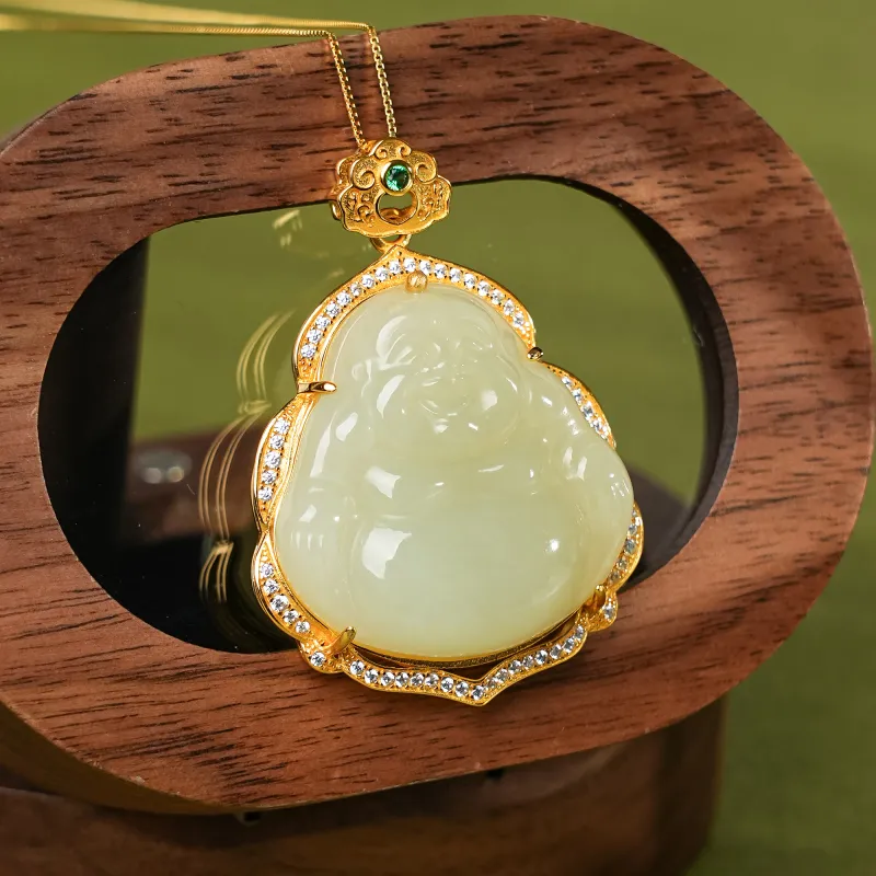 CUIYOUSHIJIA Hetian Jade Pendants Yellow Jade Unisex-4