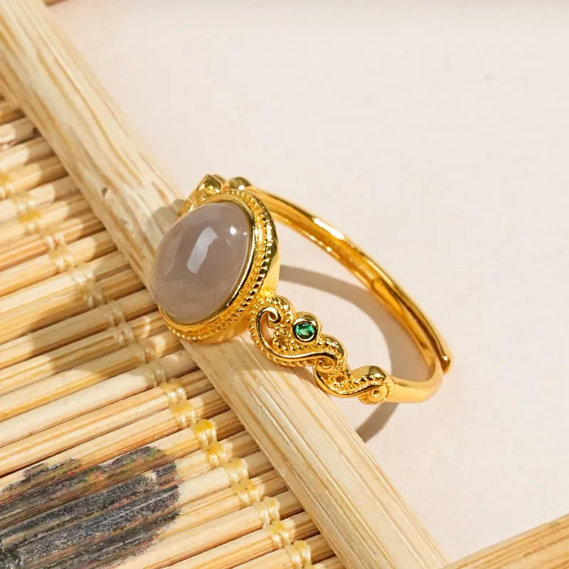 CUIYOUSHIJIA Hetian Jade Rings Smoky Purple Women's-4