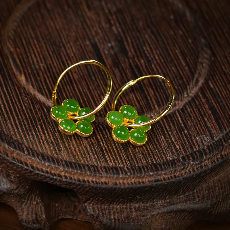 CUIYOUSHIJIA Earrings Jasper Women's-5