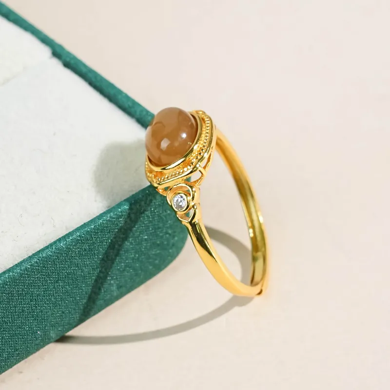 CUIYOUSHIJIA Hetian Jade Rings Sugar Jade Women's-2