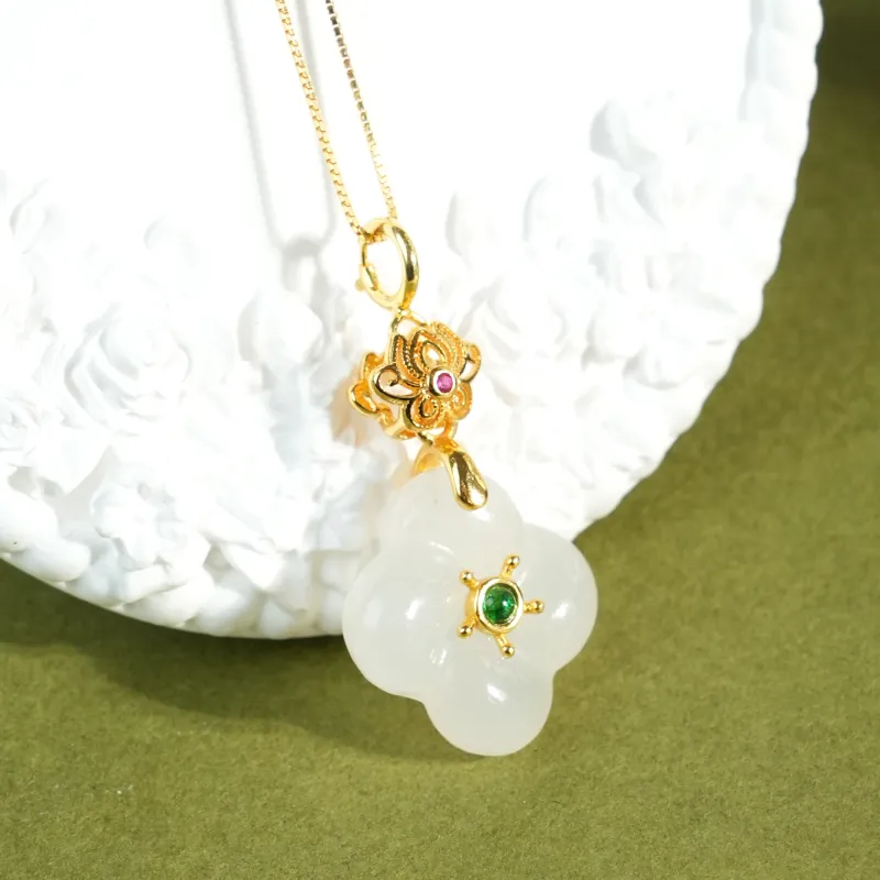 CUIYOUSHIJIA Hetian Jade Pendants White Jade Women's-6